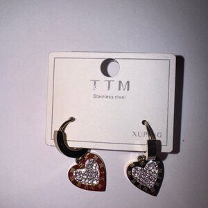 TTM women earrings -stainless steel - HEARTS